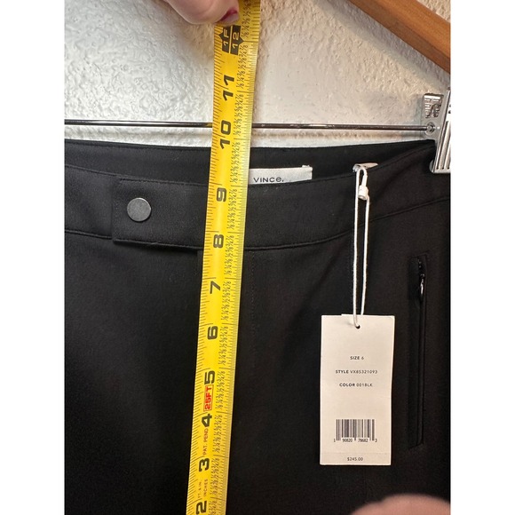 Vince Black Stretch Zip Pocket Skinny Pants Size 6 Style VX85321093 - Picture 6 of 7